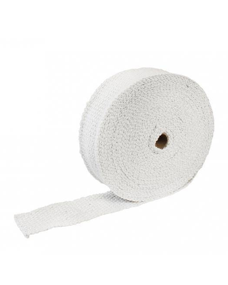 TurboWorks - Izpūtēja termoizolācija White Ceramic 50mm x 2mm x 10m Līdz 1200grādiem