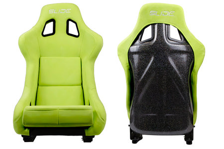 SLIDE - RACING SEAT KS2 Premium Light Green Welur Stellar Grey Glitter