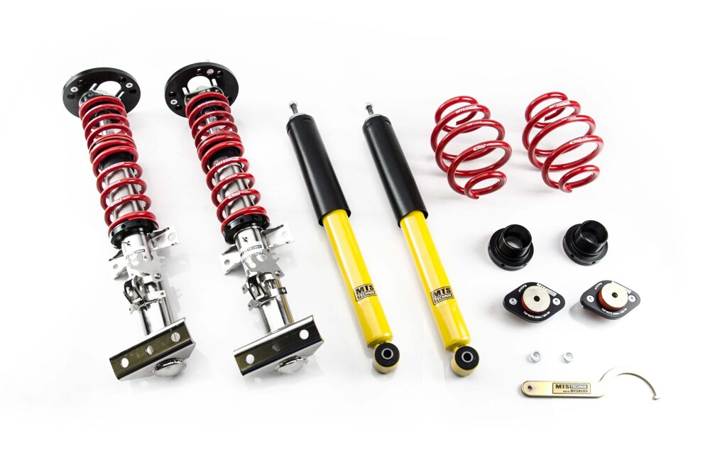 MTS Technik koiloveri Street Inox with front camber plates + rear top mounts - BMW 3 Compact (E36)
