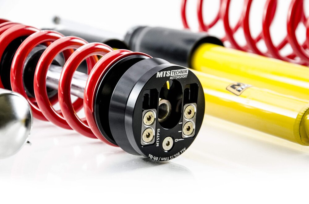 MTS Technik koiloveri Comfort Inox ar priekšējiem camber plates - Volkswagen BORA I (1J2)