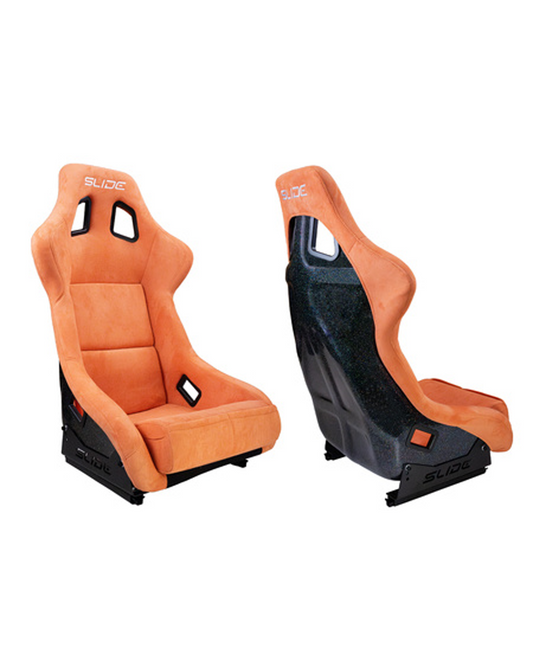 SLIDE - SPORTA KRĒSLS KS2 Premium Dark Orange Welur & Moonlight Glitter