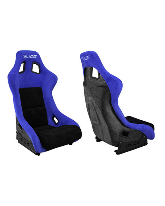 SLIDE - SPORTA KRĒSLS KS2 Premium Black & Purple Suede Black Glitter