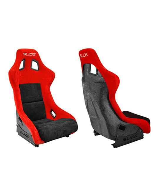 SLIDE - SPORTA KRĒSLS KS2 Premium Black & Red Suede Black Glitter