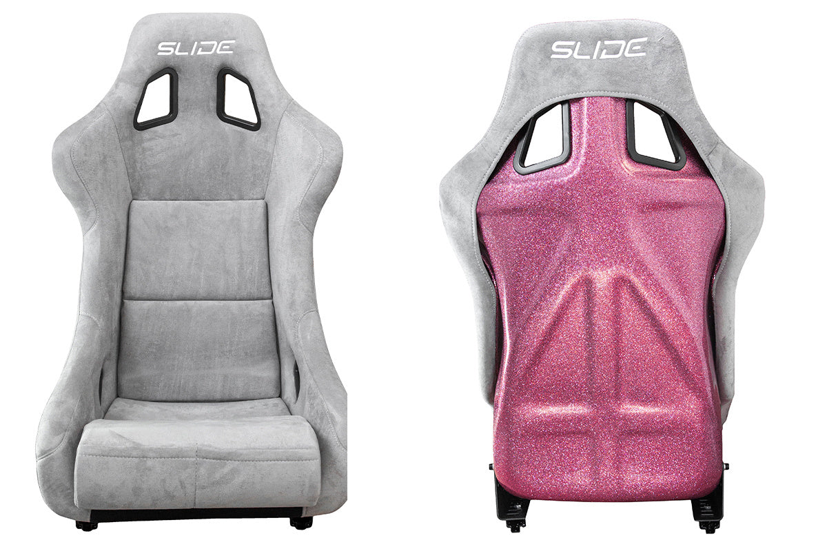 SLIDE - SPORTA KRĒSLS KS2 Premium Light Beige Suede Light Pink Glitter