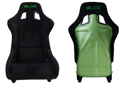 SLIDE - SPORTA KRĒSLS KS2 Premium Black & Welur Green Glitter