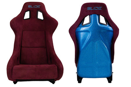 SLIDE - SPORTA KRĒSLS KS2 Premium Dark Purple Welur & Sea-Blue Glitter