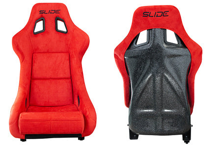 SLIDE - SPORTA KRĒSLS KS2 Premium Red Suede Black Glitter