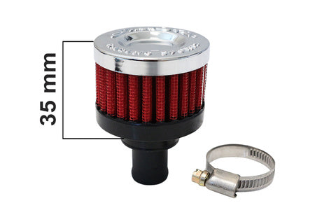 Simota - Crankcase Breather Filter 25mm Red